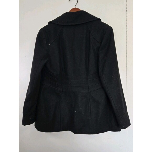 Kenneth Cole Coat Womens 14 Black Wool Blend Winter Old Money Classy Timeless - Picture 6 of 10